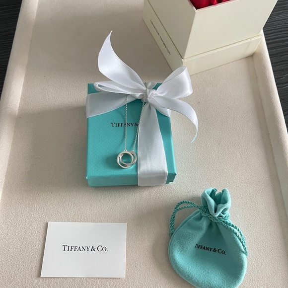 Tiffany & Co. Interlocking Circles Pendant in Sterling Silver 16” NEW $625 - Picture 15 of 17